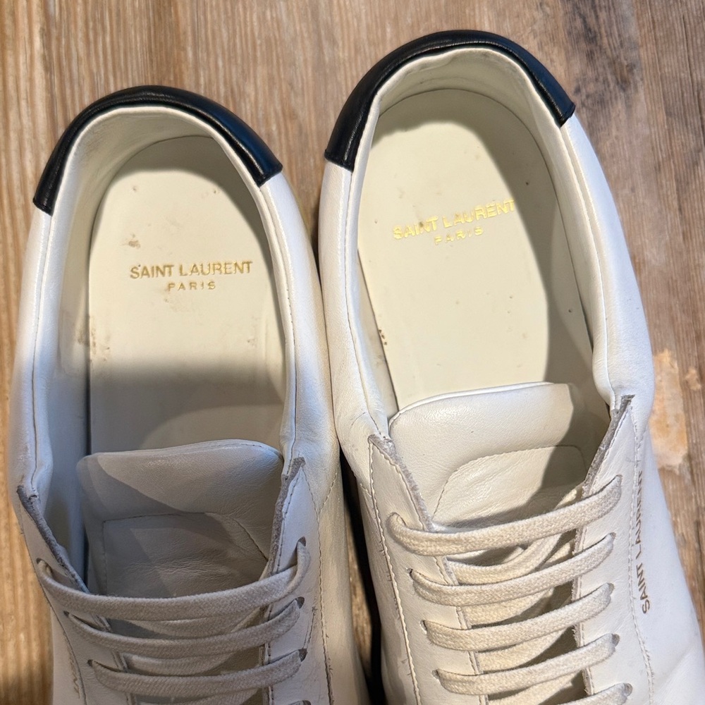 Saint Laurent White and Gray Men's Sneakers - Picture 5 of 6